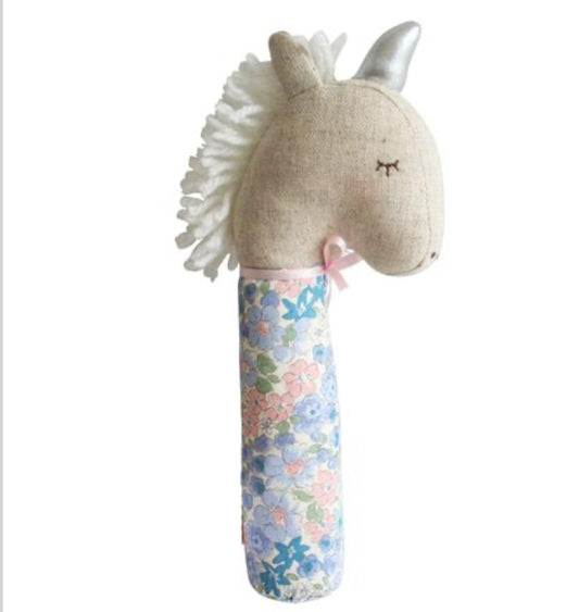 Yvette Unicorn Squeaker Liberty Blue