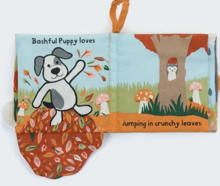 Jellycat Baby Bashful Puppy Loves You Fabric Book (NEW & RECYCLED FIBERS)