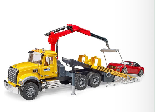 Bruder MACK Granite Tow Truck with Roadster