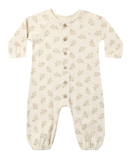 WAFFLE LONG SLEEVE JUMPSUIT MEADOW