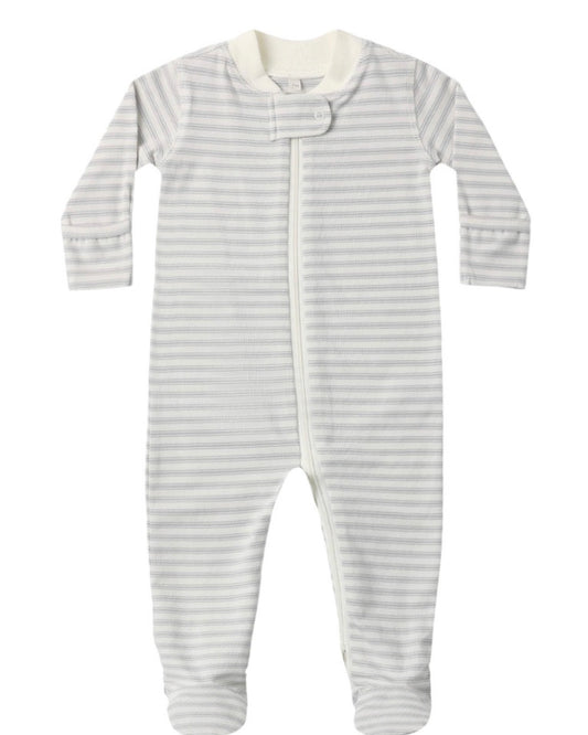 ZIP LONG SLEEVE SLEEPER FOOTIE CLOUD STRIPE