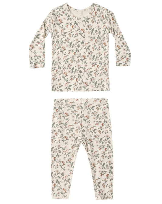 BAMBOO PAJAMA SET HOLIDAY FLORAL