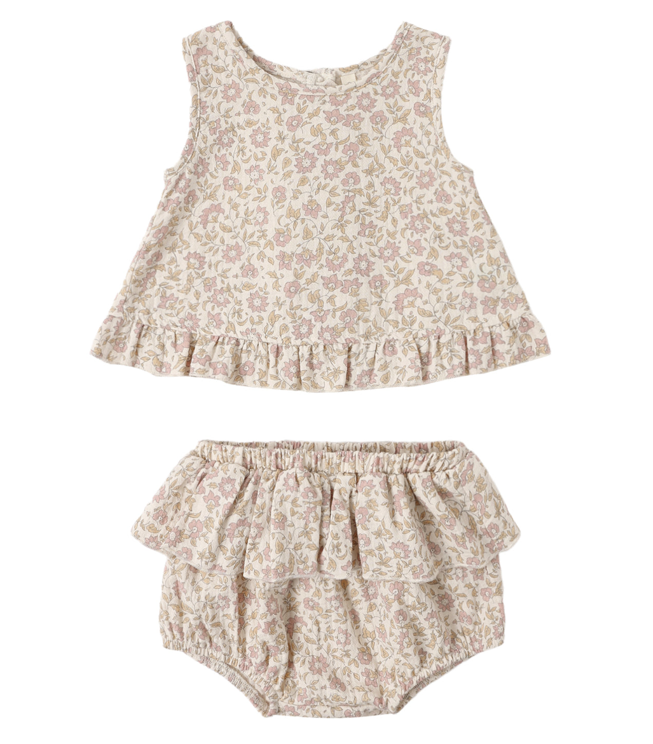 RUFFLED TULIP TOP + BLOOMER SET DAHLIA