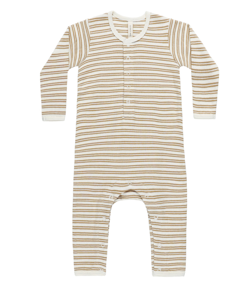 RIBBED BABY JUMPSUIT || GOLDEN STRIPE