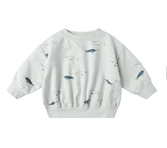 NARWHALS RELAXED FLEECE SWEATSHIRT+   SWEATPANT SET ||