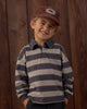 RUGBY POLO SAGE STRIPE