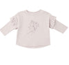 RUFFLE LONG SLEEVE TEE FLEUR + DRAWSTRING PANT FLORET