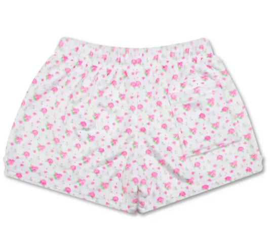 Plush Shorts Pretty in White