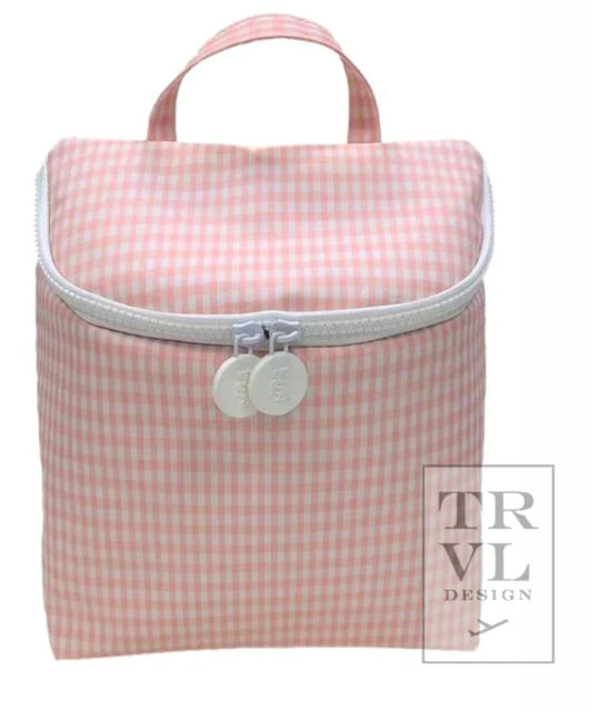 TAKE AWAY LUNCH BAG - INSULATED GINGHAM TAFFY