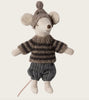 Winter mouse with ski set, Big Brother - Grey