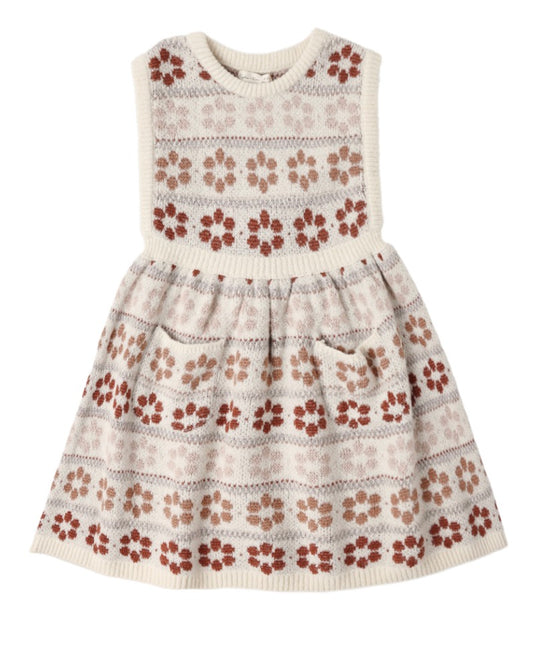 VIOLETTE SWEATER DRESS FLOWER FAIR ISLE