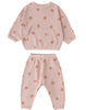 WAFFLE SWEATER SET PINK DAISY