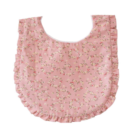 Ruffle Edge Bib Posy Heart