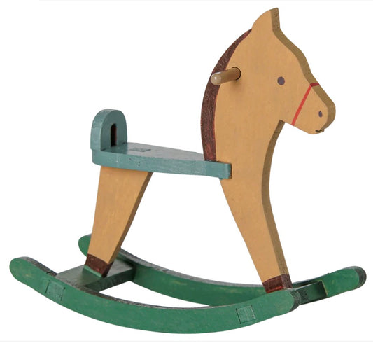 Maileg Rocking horse, Mouse - Light brown