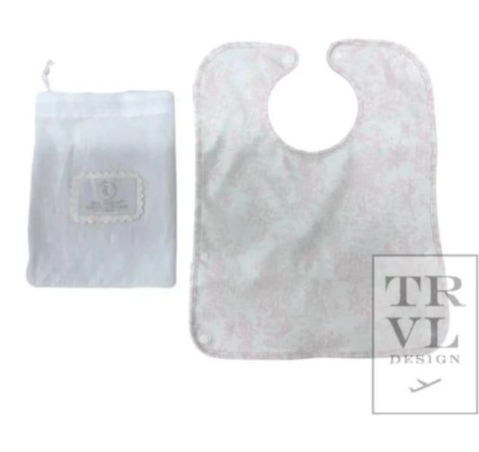 BEST BIB - BUNNY TOILE PINK