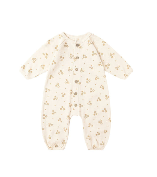 MARIGOLD WAFFLE LONG SLEEVE JUMPSUIT ||