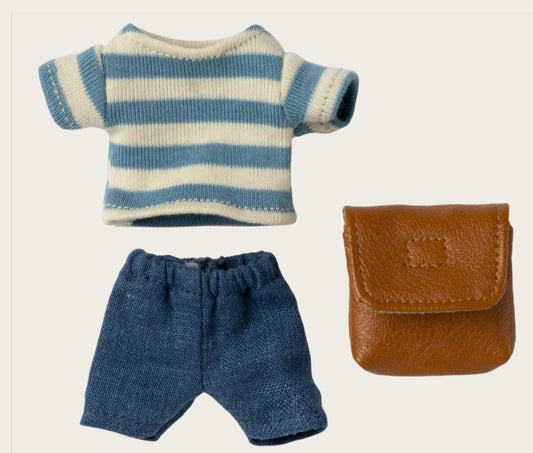 Clothes and bag, Big brother mouse - Brown