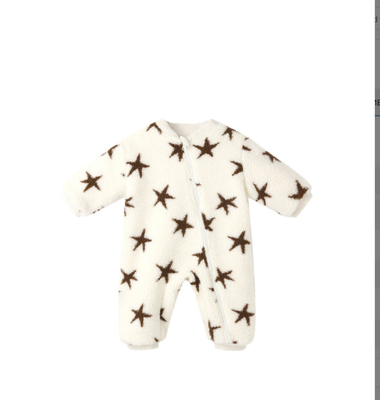 SHEARLING BABY JUMPSUIT || STARS