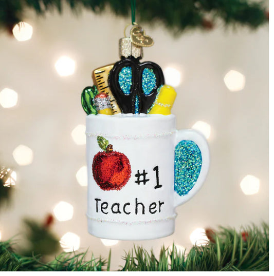 Best Teacher Mug Ornament