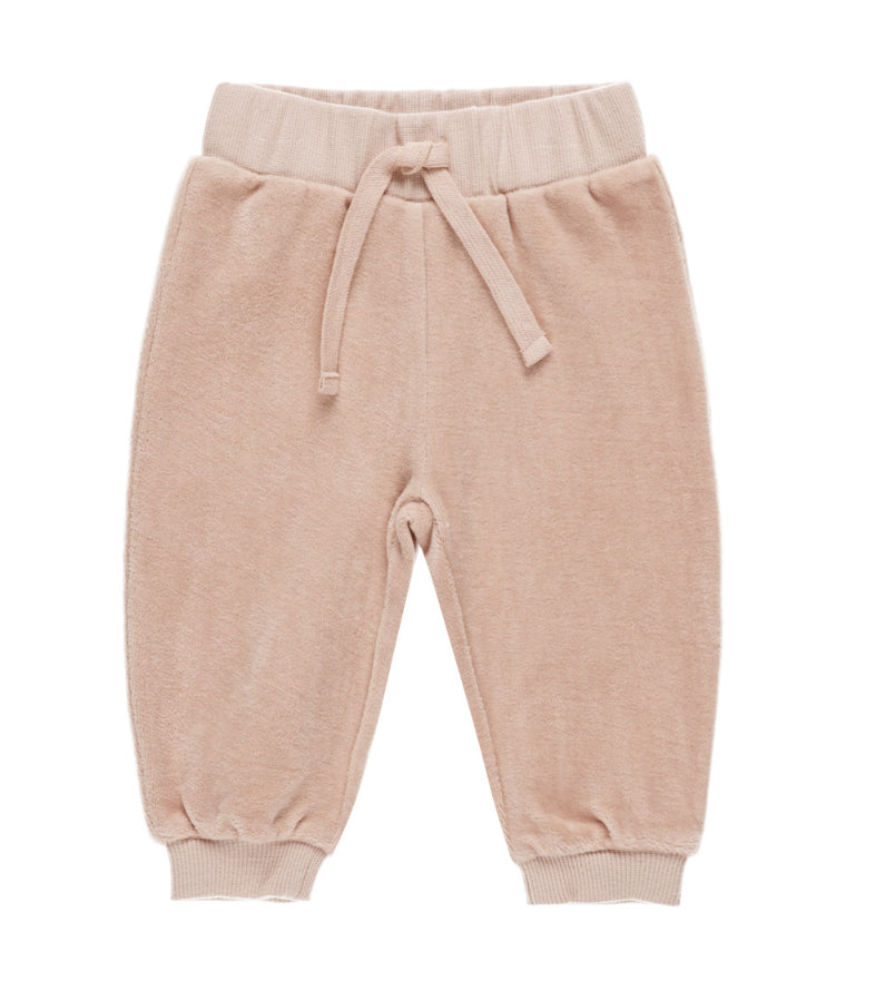 VELOUR RELAXED SWEATSHIRT + SWEATPANT SET  || BLUSH