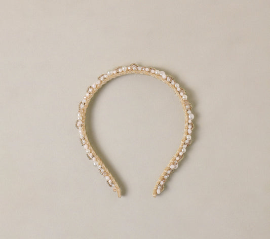 PEARL HEADBAND IVORY