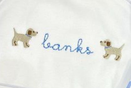 Monogrammed PUPPY Jersey Rollneck Sweater