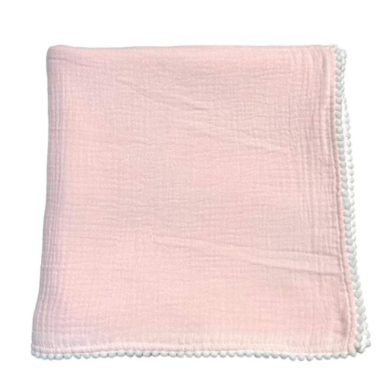 Monogram Ready Cotton Muslin Swaddle Blanket