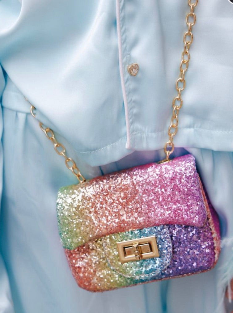 Coco Glitter Purse, rainbow