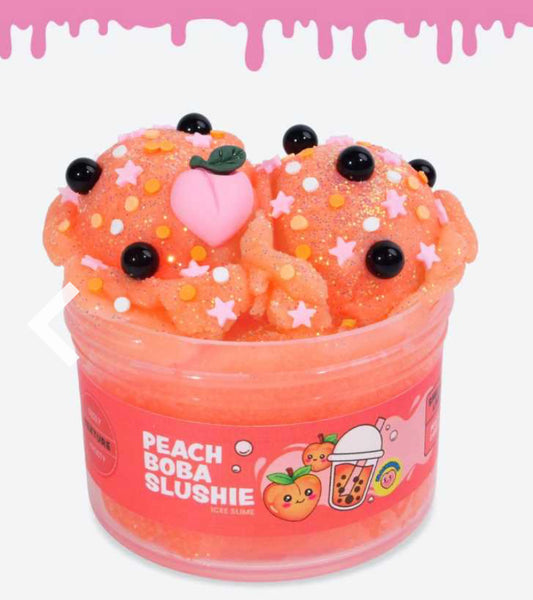 Peach Boba Slushie