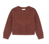 SCALLOP CARDIGAN BRICK