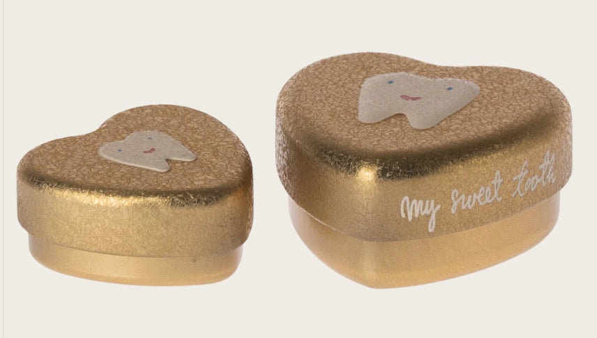 Maileg Tooth box, 2 pcs set - Gold