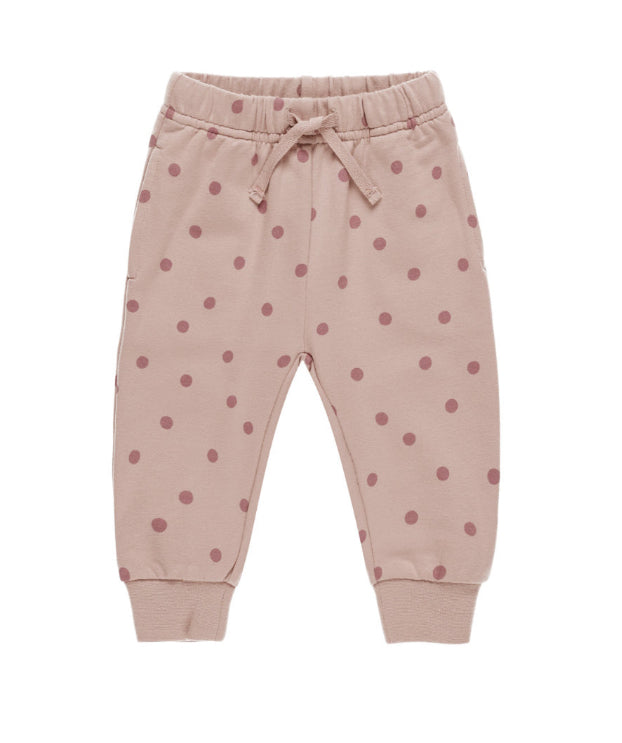 RUFFLE FLEECE SWEATSHIRT || SWEATPANT POLKA DOTS SET