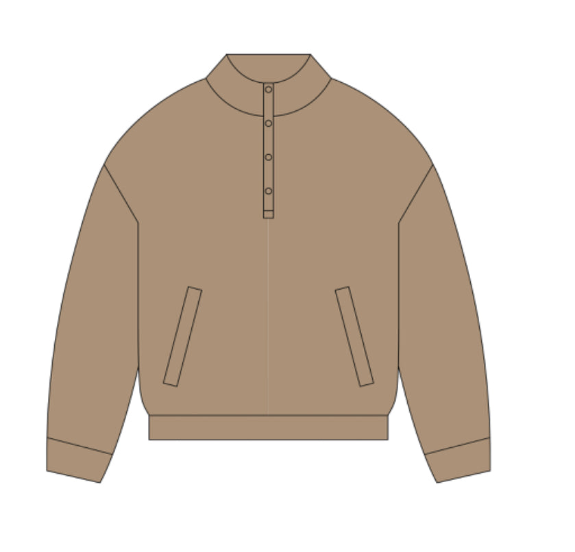 QUARTER-ZIP PULLOVER || GOLD