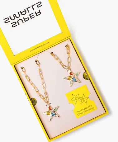 BFF Twin Stars Necklace Set