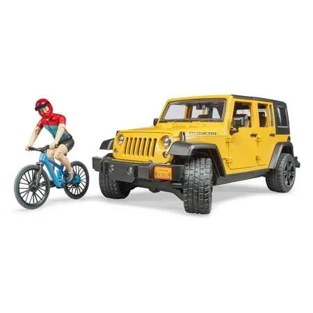 Bruder Jeep Wrangler Rubicon with Mountain Bike and Figure