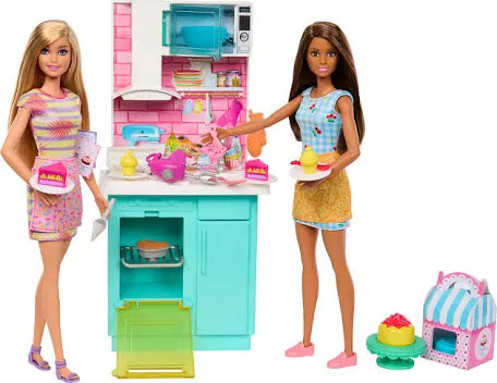 Barbie Celebration Fun Baking & Kitchen with Dolls Playset