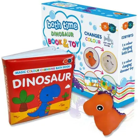 Color Changing Bath Time Dinosaur Book & Toy