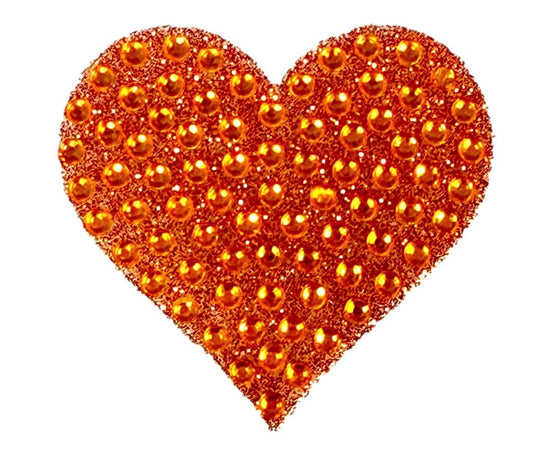 Orange Heart Stickerbean Sticker