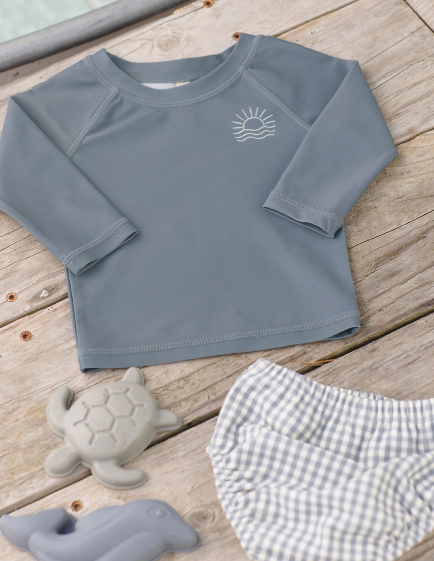 SWIM DIAPER OCEAN GINGHAM