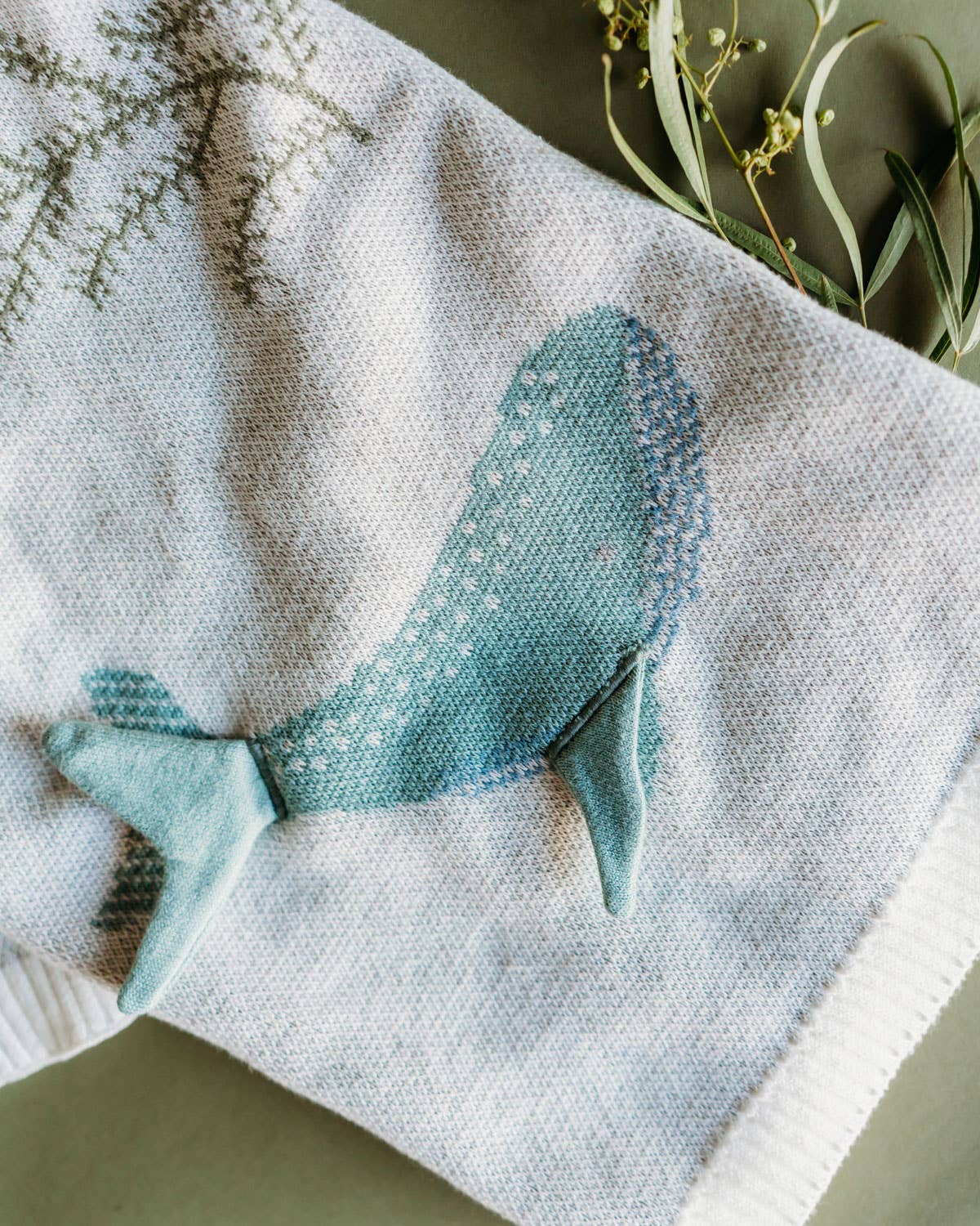 Ocean Jellyfish 3D - Organic Jacquard Knit Baby Blankets