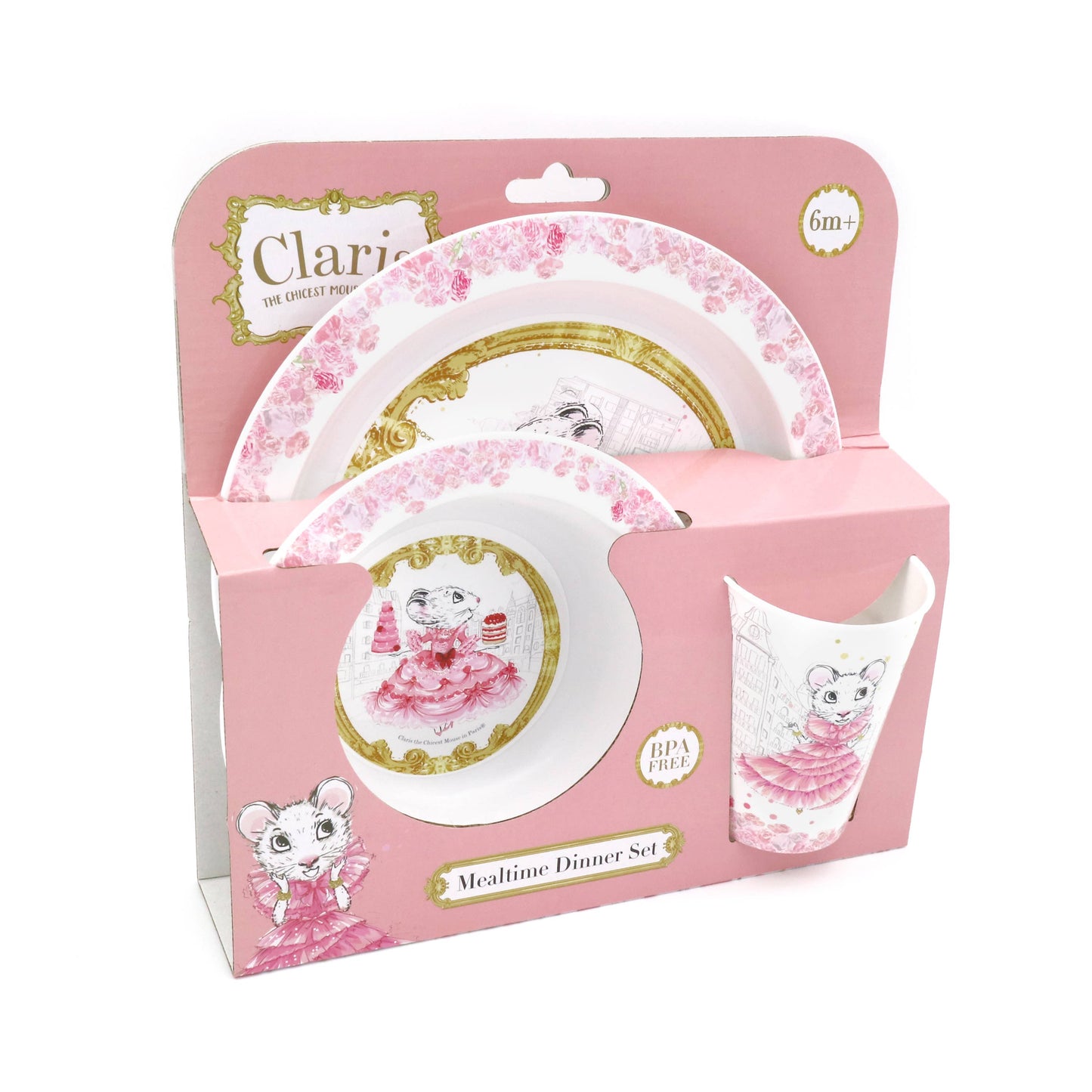 Claris The Chicest Mouse In Paris - 3 piece dinner set