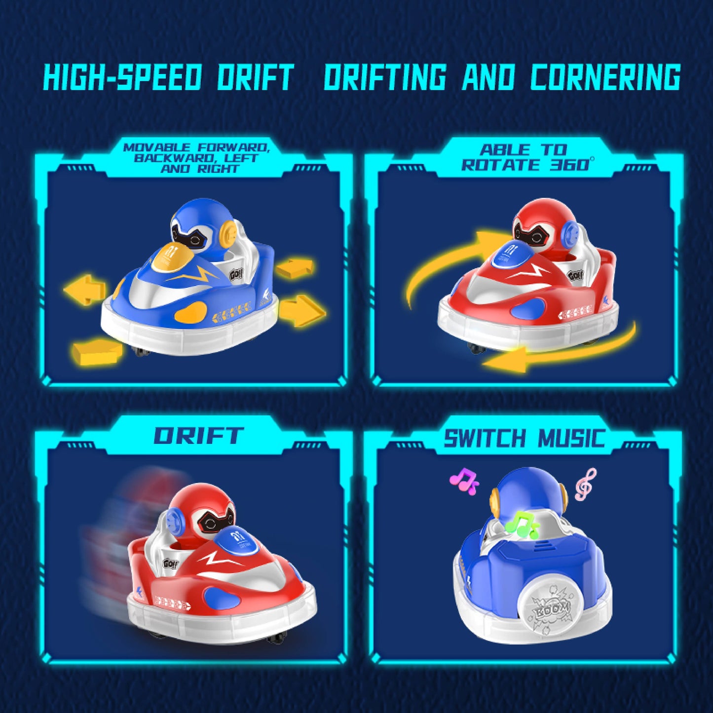 Glow Crasherz Bumper cars - Ejecting Cars with light & sound