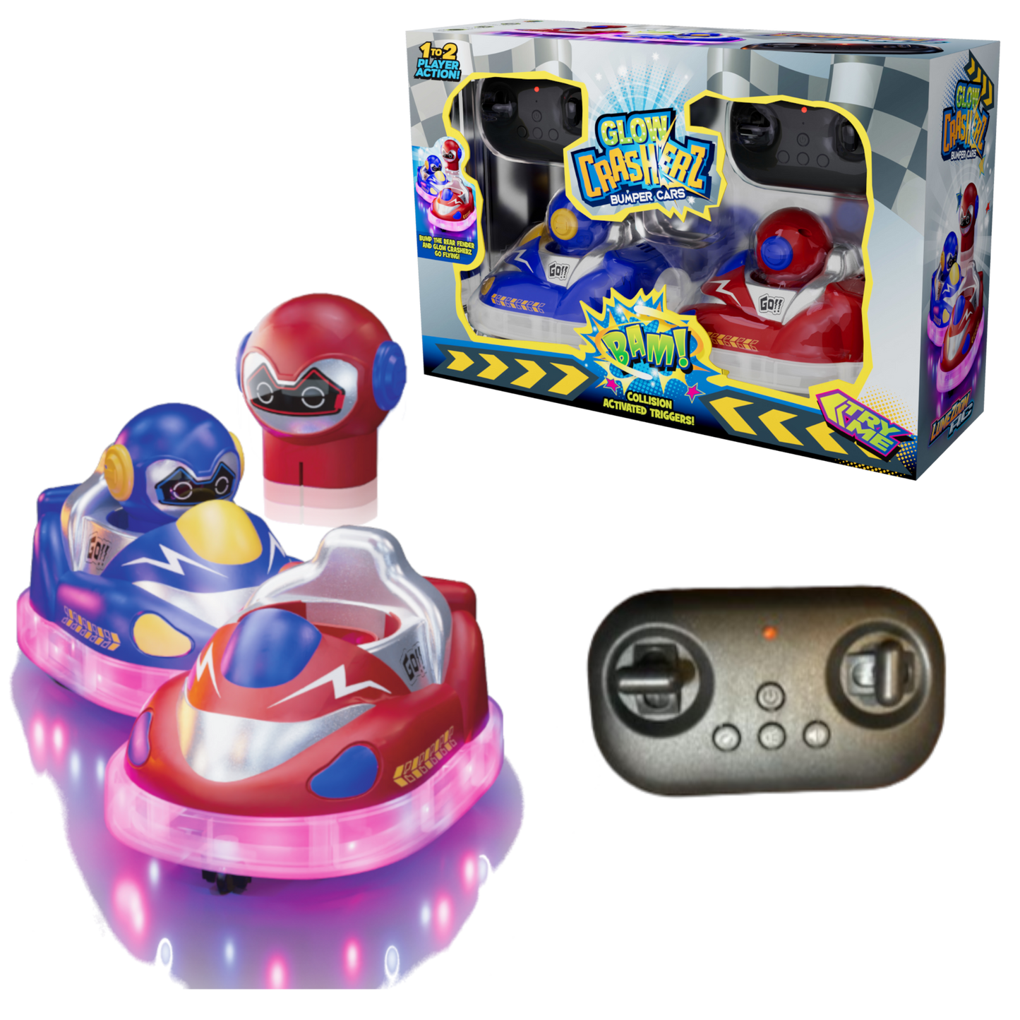 Glow Crasherz Bumper cars - Ejecting Cars with light & sound
