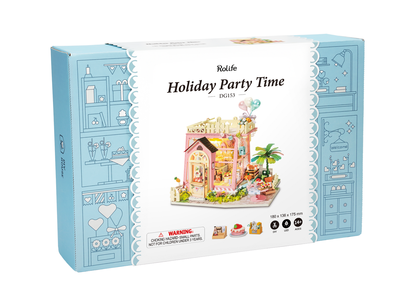 DIY Miniature House Kit: Holiday Party Time