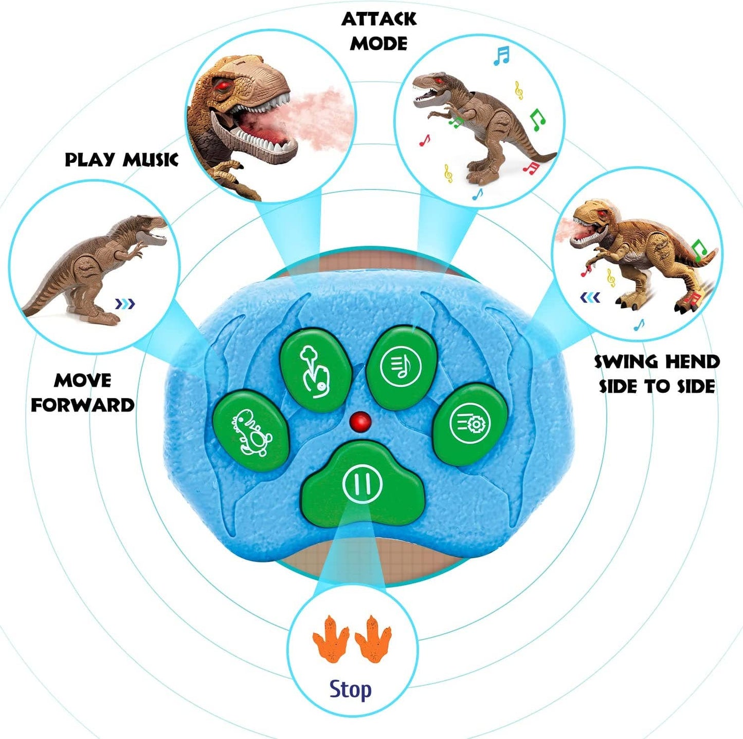 Remote Control Dinosaur Toys: Brown