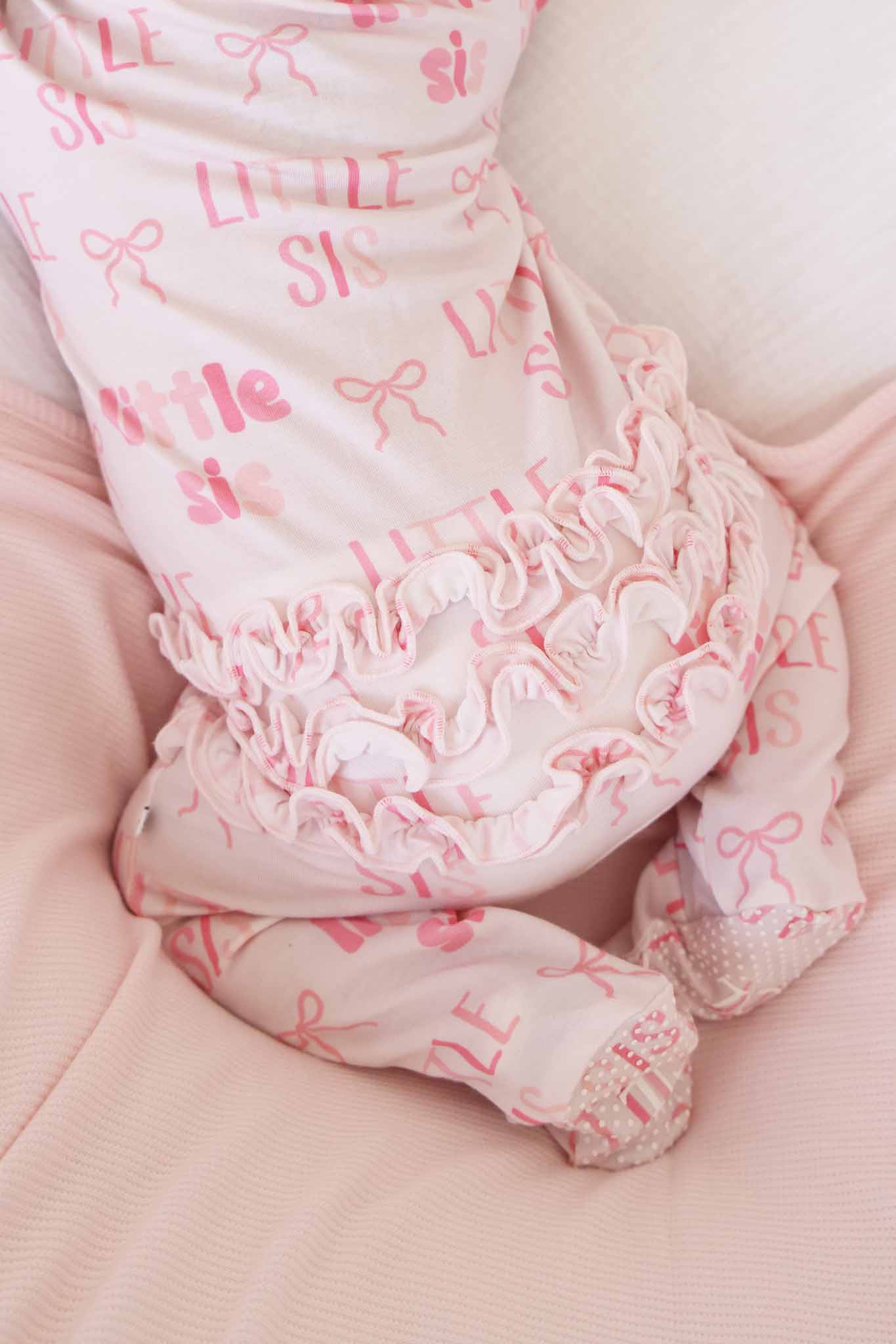 Little Sis Ruffle Zipper Footie