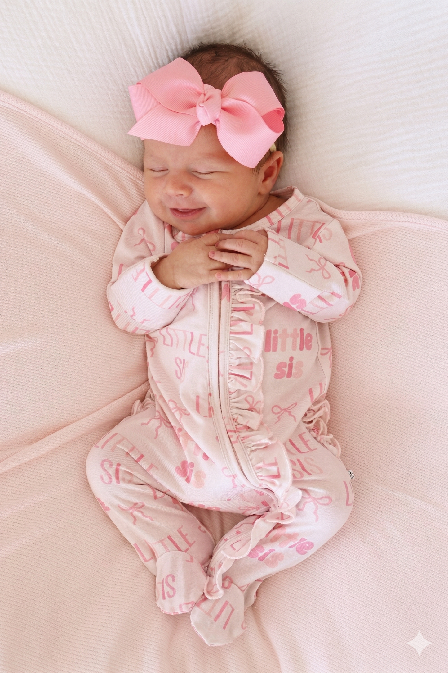 Little Sis Ruffle Zipper Footie