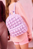 Quilted Scrunchies Mini Backpack: Orchid