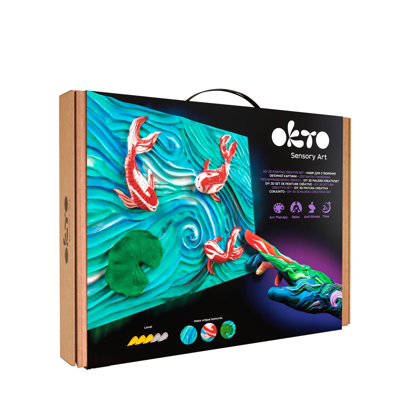 OKTO Sensory Art 3D Clay Painting Kits: Koi Fish