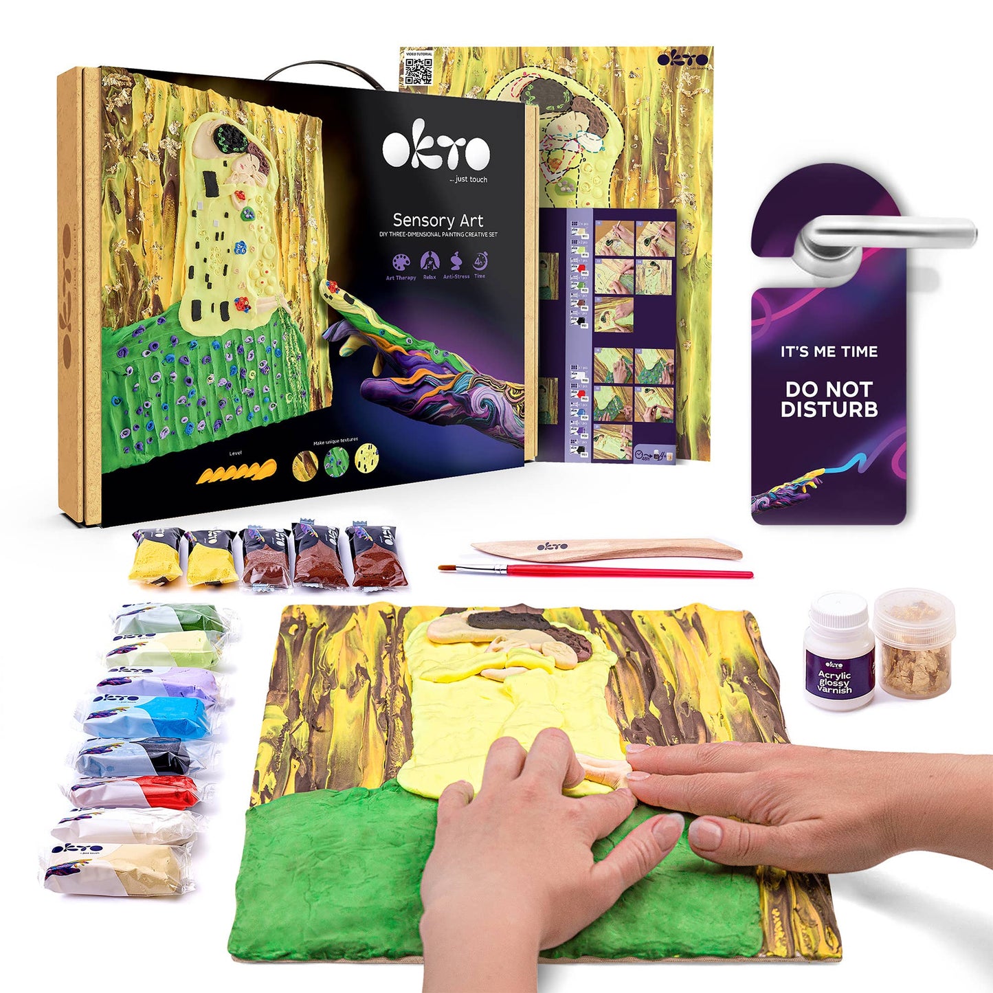 OKTO Sensory Art 3D Clay Painting Kits: Starry Night, Vincent Van Gogh